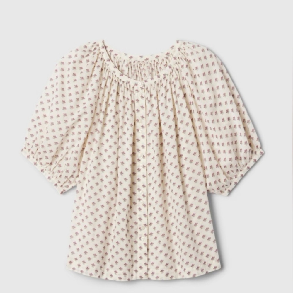 NWT Doen Gap Cream Floral Blouse